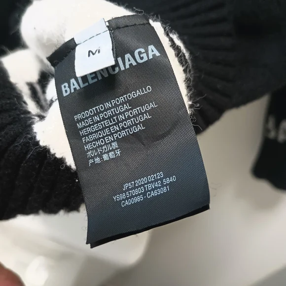 Balenciaga Black Logo Knit Sweater - Picture 4 of 7